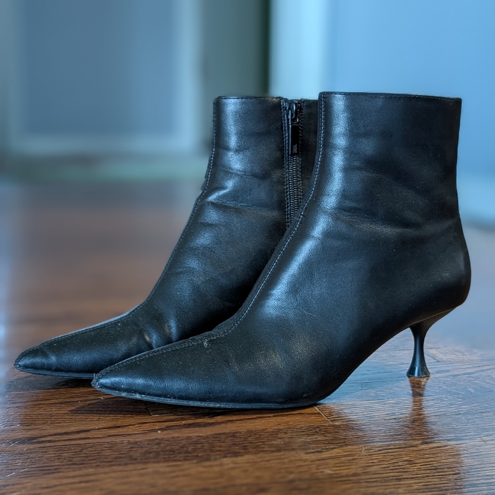 Zara Sleek Black Heeled Boots